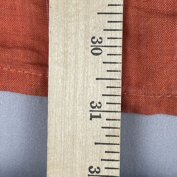 Tommy Bahama Relax Linen Button Up Shirt Men's Medium Orange Check Island Preppy - Picture 10 of 16